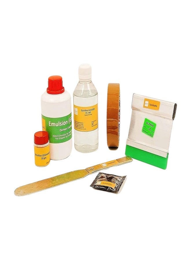 sumikrafts Screen Printing kit: Viny White 250gm+Double Hinge Table Clamps+8 Drywall Screws Black phospated Size 3.5cm+Screen Wooden Frame Small 8”x10 pre Stretched mesh no 16 - Image 5